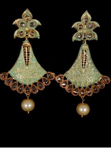 Reverse Ad Earrings With Meenakari Work